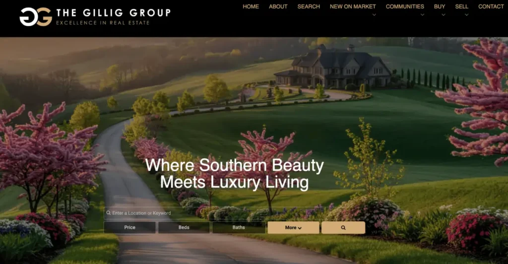 Home 22 a website with a house and trees