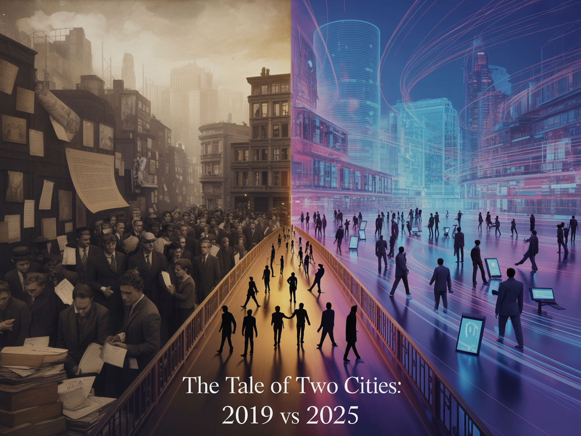 a cinematic split screen digital painting png